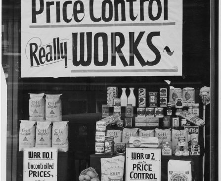 A World War II-era shop display promoting price controls. Courtesy, Wikipedia