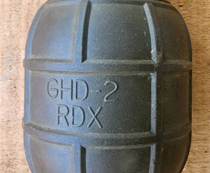 Military-grade hand grenade in Sabuwar