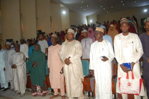 A cross section of participants standing up