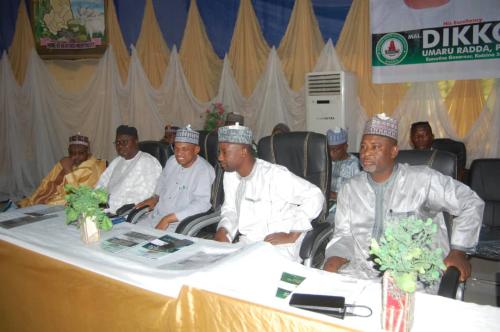 A cross section of the high table